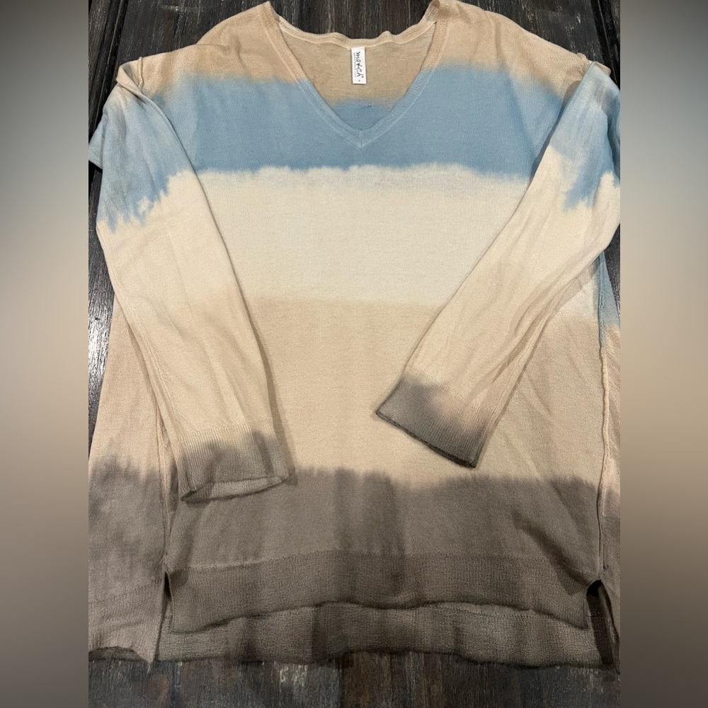 MA + CH Marika Charles hand dyed cashmere sweater sz3